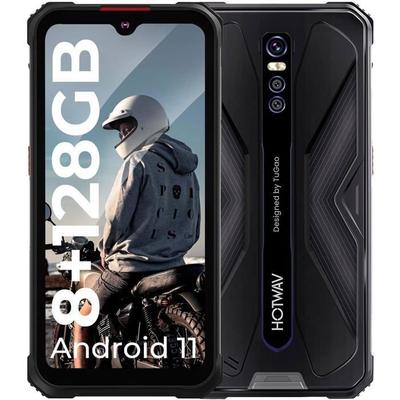 Robustes Smartphone HOTWAV Cyber 9 Pro 8GB+128GB 6,3" 7500mAh 48MP Android 11 Dual-SIM 4G/NFC/IP68/IP69K Schwarz