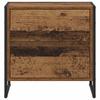 Nightstand Set of 2 Reclaimed Wood Look 50 X 39.5 X 50 Cm Engineered Wood