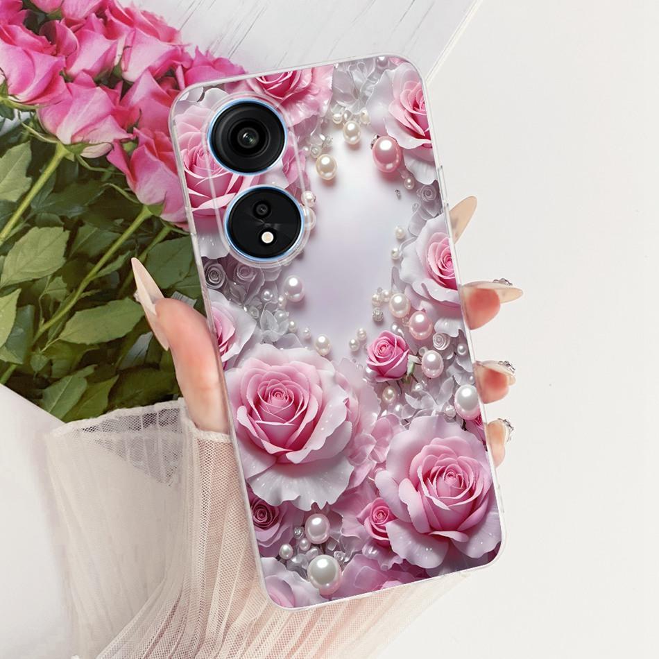 For OPPO Reno8 T 5G CPH2505 / Reno8 T CPH2481 (Reno 8T 4G) Cute Flower Butterfly Cat Painted Case Soft Silicone TPU Phone Cases