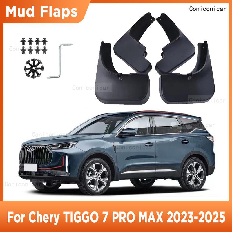4Pcs For CHERY TIGGO 7 PRO MAX -2025 Mudflaps Mud Guards Flaps Splash Guards Mudguards Fender Front Rear Wheel Accessories