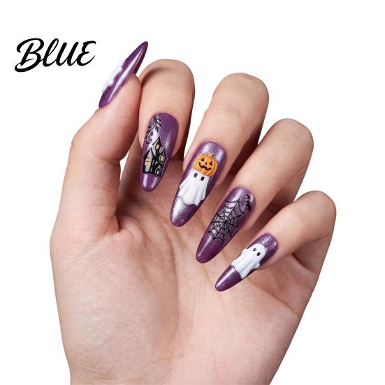 Gothic Nail Stickers Women for Halloween Spooky Ghost Pumpkin Spider Web Bat Long Lasting Decals Thorns Manicure Decal DIY Art Supplies Holiday