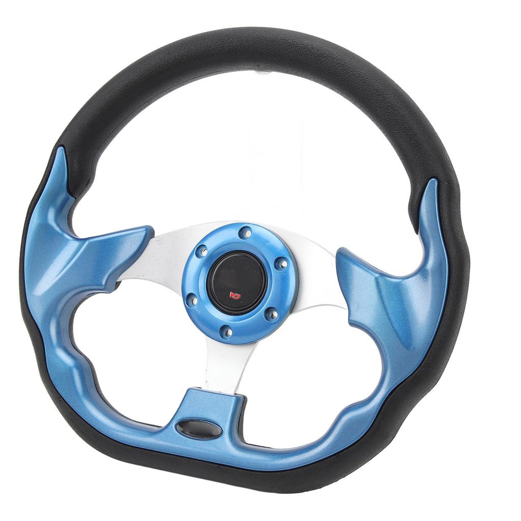 12.5 Inch Golf Cart Steering Wheel Universal 6 Holes Steering Wheel Replacement for E‑Z‑GO TXT & RXV Blue