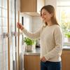 Non Perforated Mop Holder Self-adhesive Installation Suitable for Kitchen and Bathroom  Can Fix Brooms Mops 5 Piece