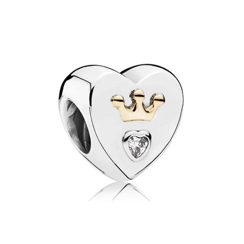 New925 Silver Family Heart-Shaped Bead Boy Girl Pendant Suitable For European Original Bracelet DIY Accessories ExquisiteJewelry