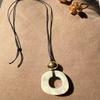 Premium New Chinese Resin Pendant Necklace Women's ins Niche Design Long Sweater Chain and Accessories