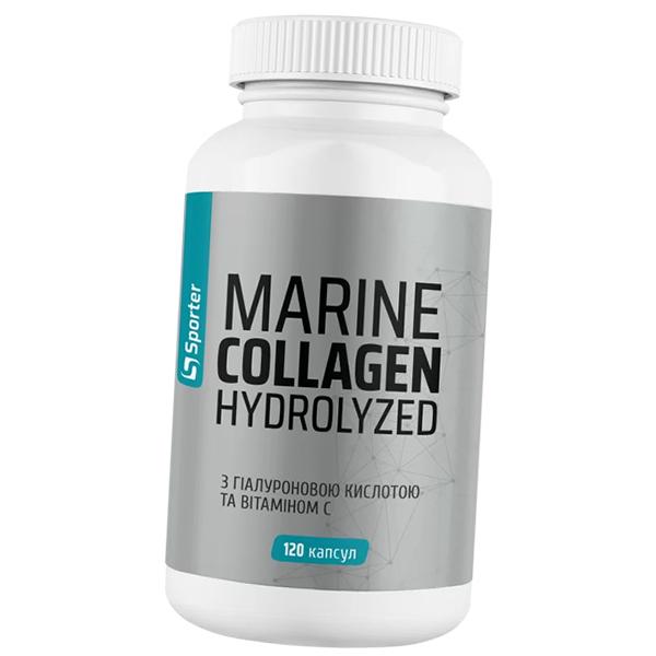 Морской коллаген и Гиалуроновая кислота, Marine Collagen + Hyaluronic Acid, Sporter  120капс (68584006)
