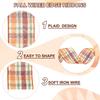 2 Roll Fall Plaid Burlap Ribbon Check Ribbon Plaid Wired Edge Ribbons for Thanksgiving Autumn Party DIY Bow Wrapping