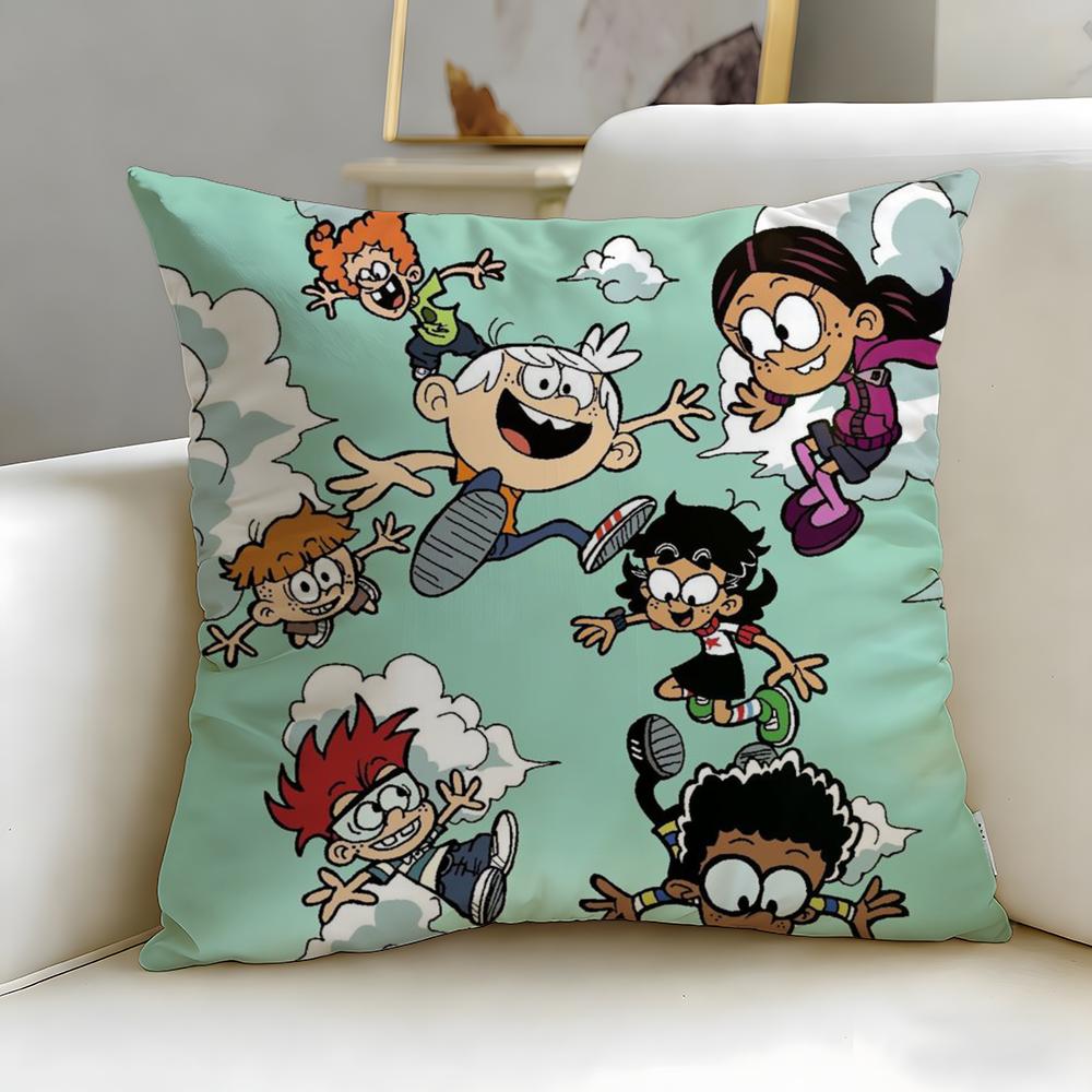 Husa de pernă populară de desene animate The Loud House – Moale și Ușor de Spălat – Versatilă pentru Canapea, Pat, Călătorie și Birou