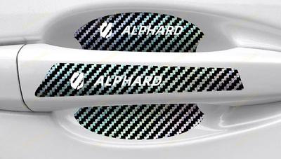 Alphard Toyota Car Door Handle Protector, Door Guide, Door Knob Cover, Reflective Side Stickers,
