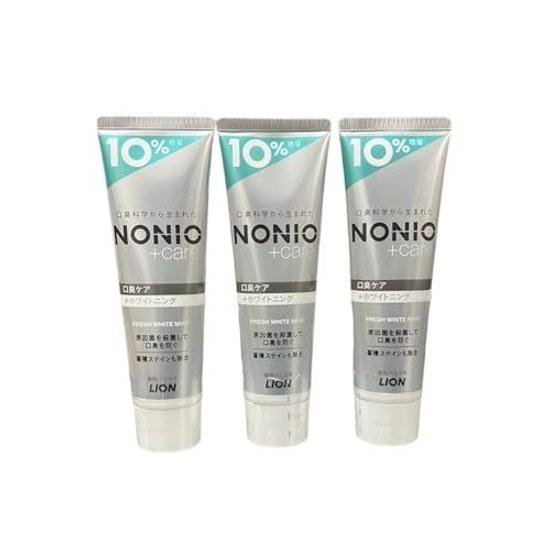 3-Pack Set NONIO Plus Whitening Quasi-Drug 10 Extra (High Concentration Fluoride 1450ppm) Toothpaste 143g3