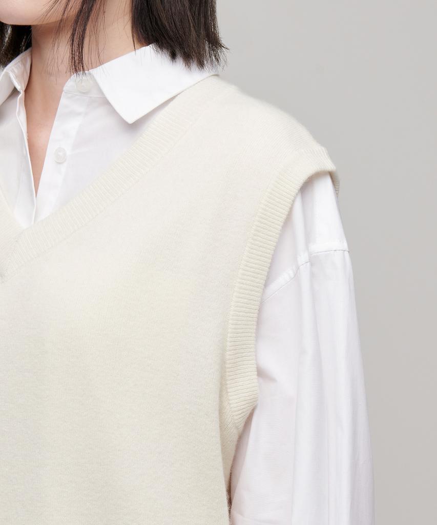 MUSINSA STANDARD WOMAN Women'S Lambswool Knit Vest [Ivory]
