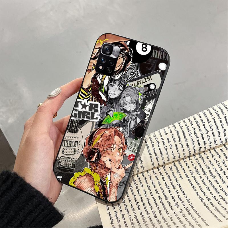 

Phone Case For Xiaomi Poco C71 15T 14T Pro Redmi note 15 14 14 13 Pro Redmi A5 15C 13C Pink Japan aesthetic Anime Xiaomi 14T Pro