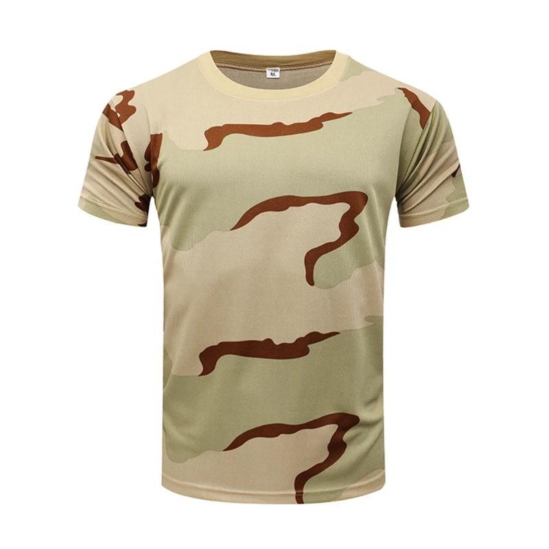 Camouflage 3D T-Shirt Herren Outdoor Fashion Casual Rundhals Kurzarm Sommer Street Outdoor Sport T-Shirt Leichtes Bre