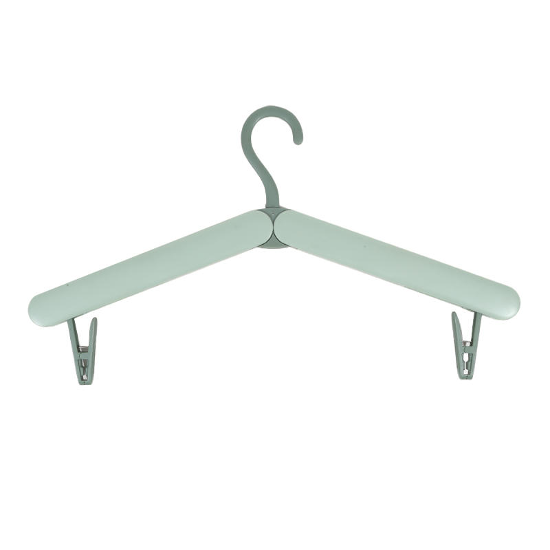 Collapsible Travel Hangers Lightweight Foldable Space-Saver Closet Clothes Hangers with Hidden Clips for Jackets Pants