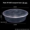 1000ml Round Transparent Plastic Takeaway Food Container with Lid
