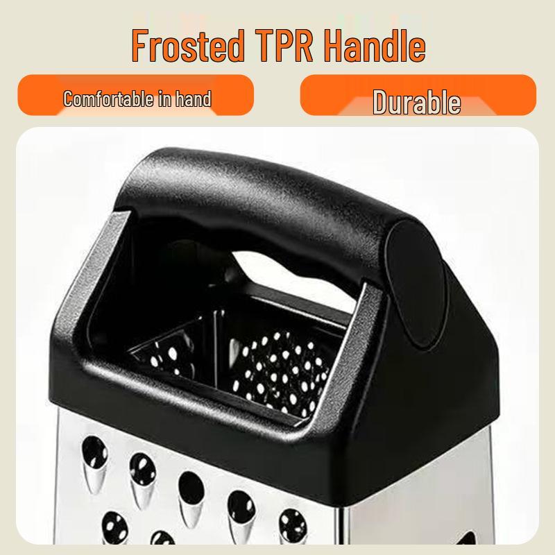 Stainless Steel Multi-Functional Grater: 4-Sided Vegetable Shredder & Cheese Cutter for Kitchen