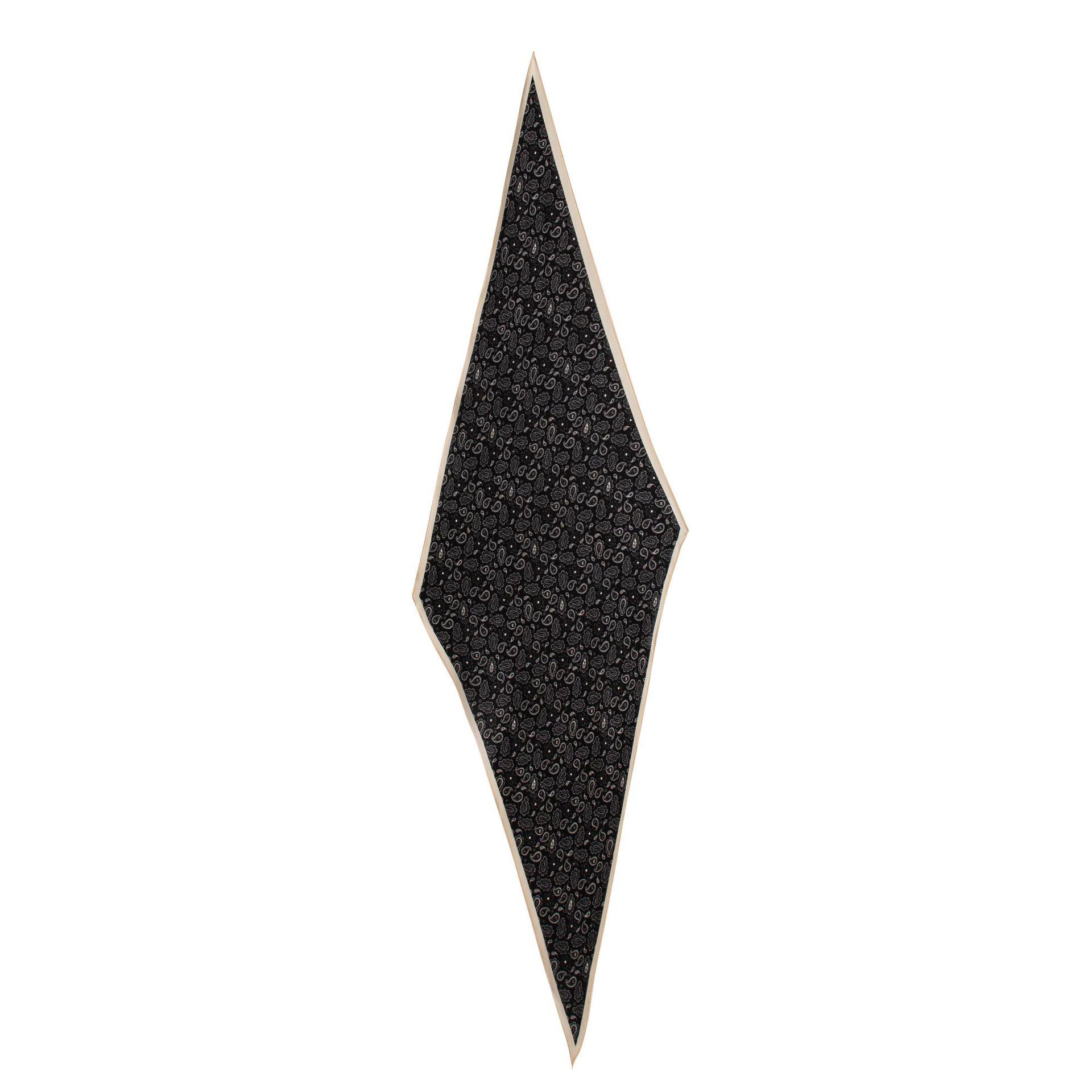 

Double-Sided Cashew Print Silk Scarf: 100% Mulberry Silk Crepe de Chine Commuting Shawl 145*45cm