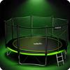 Trampolina Ogrodowa 13Ft/404Cm Z Siatką Zewnętrzną I Drabinką Neo-Sport
