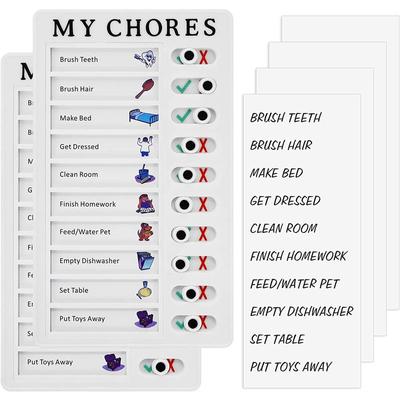 Chore Chart Memo Boards Detachable Message Board for Kids Adults RV Checklist School Home Daily Affairs Reminder with 2 Replaceable Blank Paper GZW