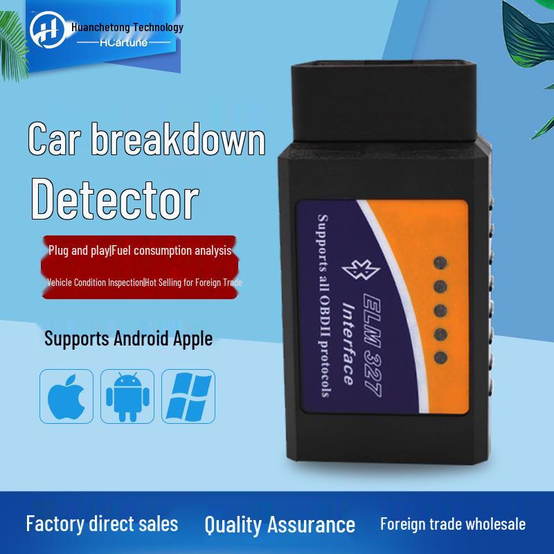 

Huanchetong OBDII Bluetooth V1.5 Автомобільний детектор несправностей з кристалічним чіпом ELM327 No