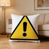 Warning Icon Danger Banning Pillow Case For Sofa Living Room Home Office Decor Protective Cover
