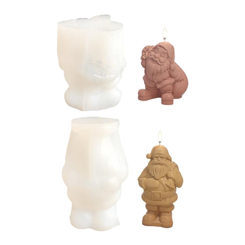 Santa Claus Silicones Mould Ornament Molds Scented Candle Molds Casting Mould Epoxy Resin Molds Craft Supplies