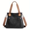 Borsa tote in tela di grande capacità Borsa a tracolla leggera e resistente Borsa da pendolare pratica casual