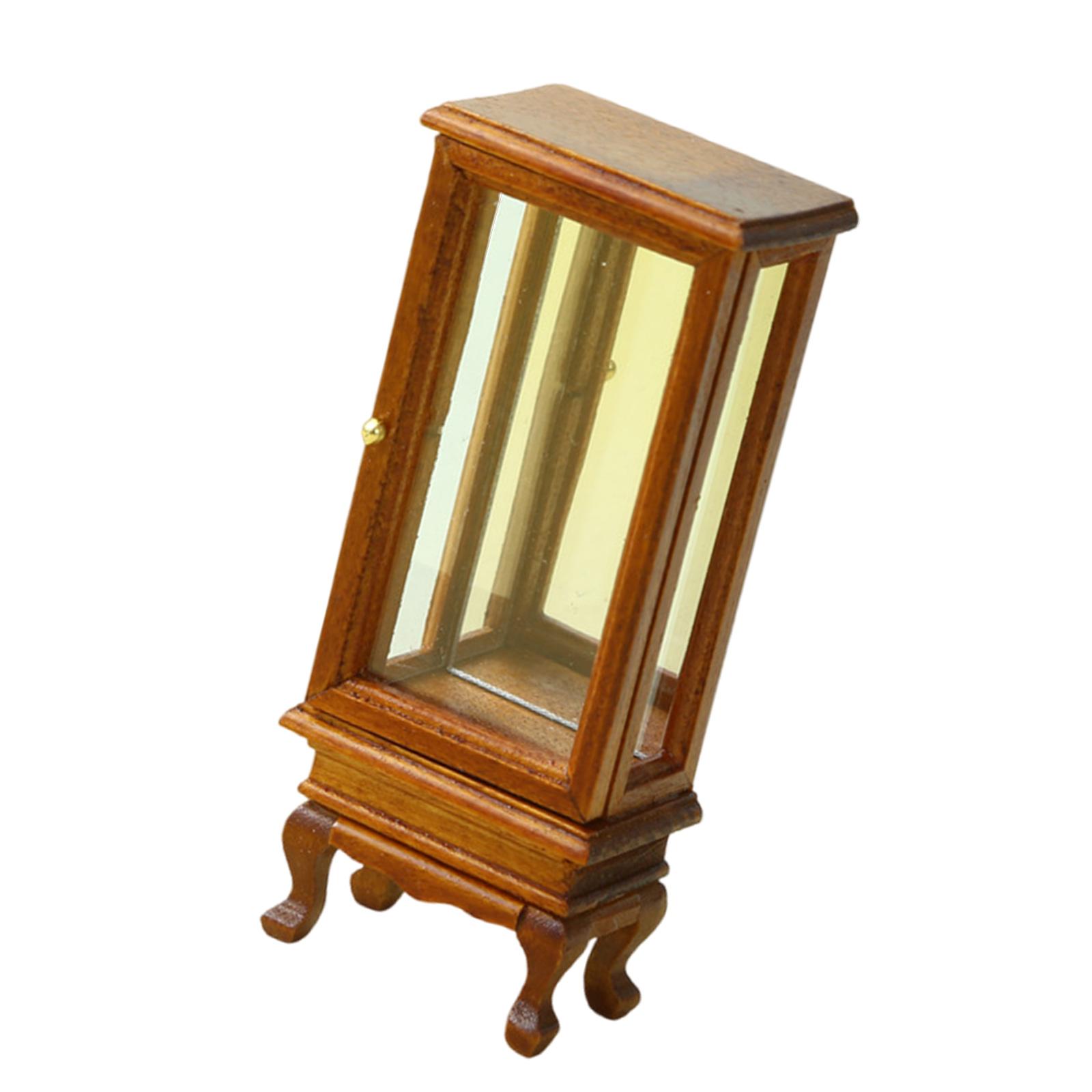 

Миниатюрный стеклянный шкаф в масштабе 1/12 для украшения кукольного домика и коллекционных экспонатов, декорации для сцены B