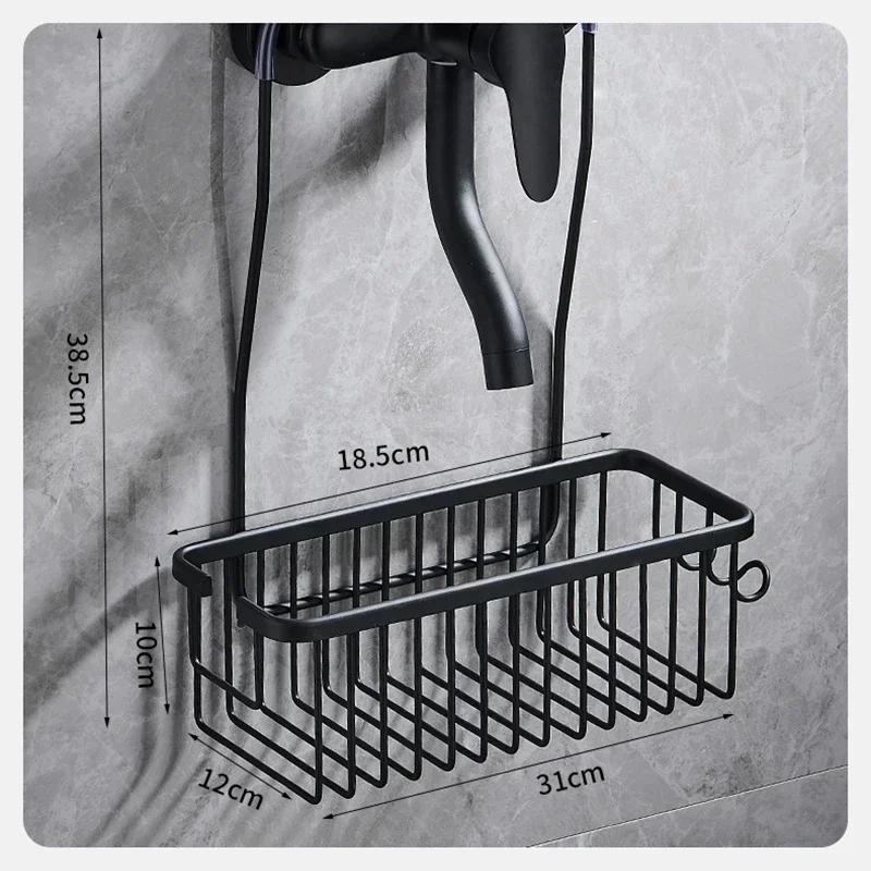 Convenient Toilet Shower Rack with No Drilling Installation Bathroom Storage Basket for Shower Room and Bath Products