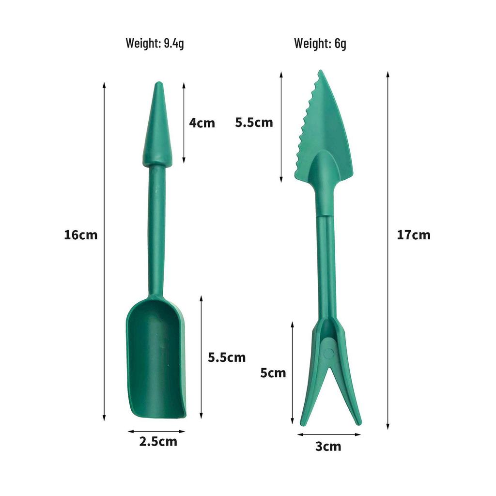 Garden Seedling Hole Puncher with Long Handle - Plastic Planter Tool for Planting and Digging