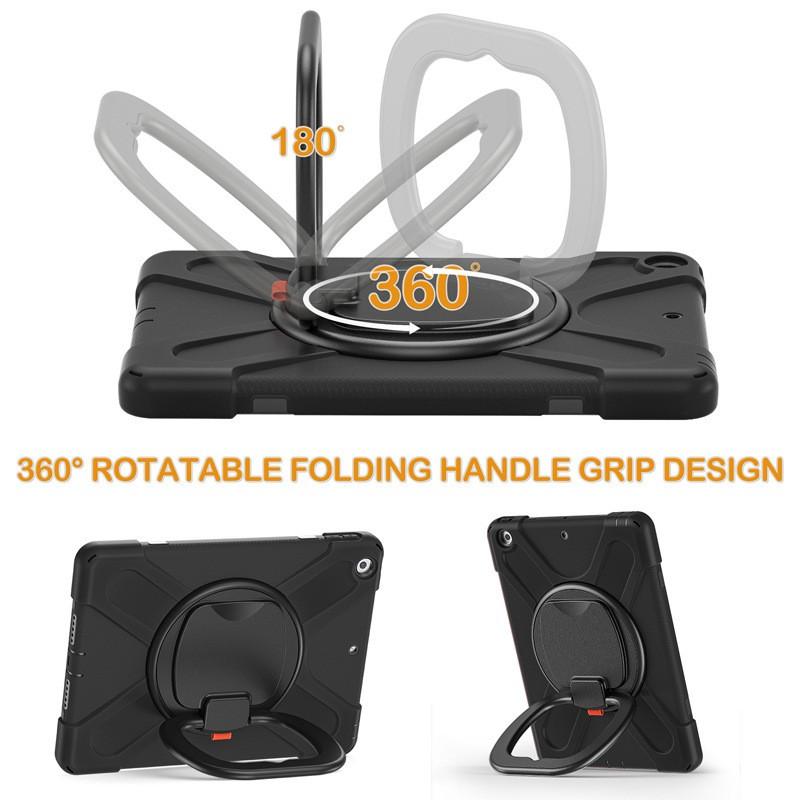 Universal Rotating Stand Case IPad 10.2 10.9 Pro 11 Air With Shockproof Silicone Cover Multi-Angle Viewing Anti-Slip Grip
