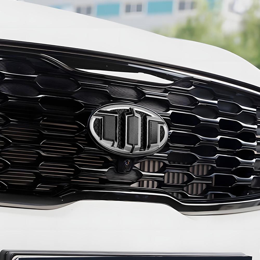 Car Sticker Brenthon Three Claw Logo Front Grille Hood Emblem Rear Trunk Badge For Stinger Sorento Sportage K3 K5 Elantra I30