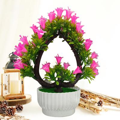 Faux Flower Easy Care Fresh-keeping Bright-colored Chic Flower Arrangement Beautiful Fake Lily Bonsai Household Supplies