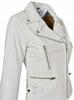 New Women Jacket White Leather Lambskin Handmade Casual Biker Stylish Wear Soft Fit