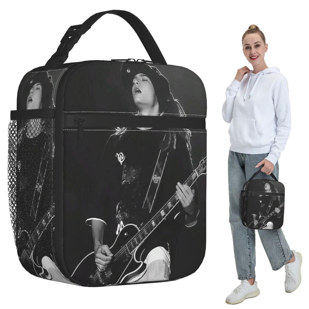 Tokio Hotel Tom Kaulitz Groupe de Musique Sac à Lunch Isotherme pour Femmes Glacière de Bureau Boîte Thermique Alimentaire Sac Tote Contenants à Lunch
