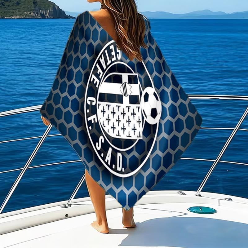 Getafe Football Crest Beach Towel - Soft, Absorbent Microfiber, Lightweight, Ideal for The Beach, Parties, Travel, Camping Fan Gifts