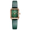 Nueva Carcasa de Reloj Superficie Temperamento Simple Reloj de Mujer Retro Reloj Cuadrado Pequeño Reloj de Pulsera Reloj Pequeño Verde