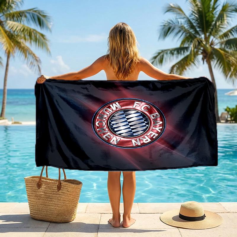 Bayern Munich Print Quick Dry Beach Towel Microfiber Absorbent Portable Travel Swimming Towel