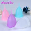 Menstrual Collector Medical Silicone Rainbow Colour Menstrual Cup Sterilizer Vagina Women Hygienic Silicon Period Menstruation(A01)