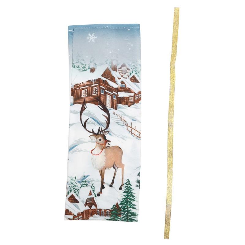 New Year Christmas Wine Bottle Dust Cover Bag Santa Claus Noel Dinner Table Decor Christmas Decorations for Home