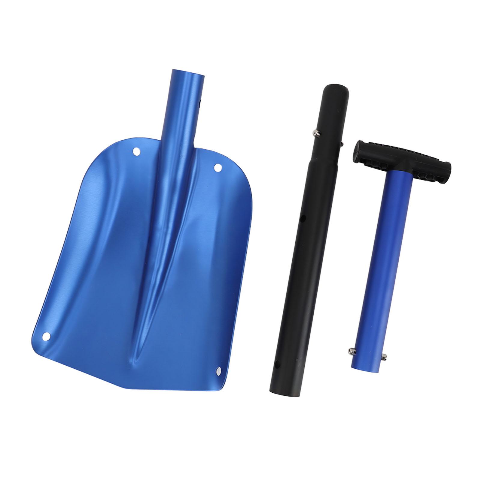 

Снежная лопата Т-образная ручка Противоскользящая губчатая накладка Съемная Портативная Снежная лопата для автомобиля Сада Двора синий