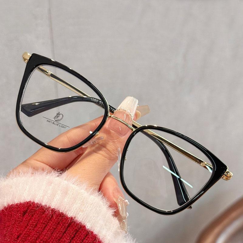 Material Women'S Glasses Frame Cat Eye Shape Blue Light Blocking Glasses Man European American Eyeglass Frames For Women