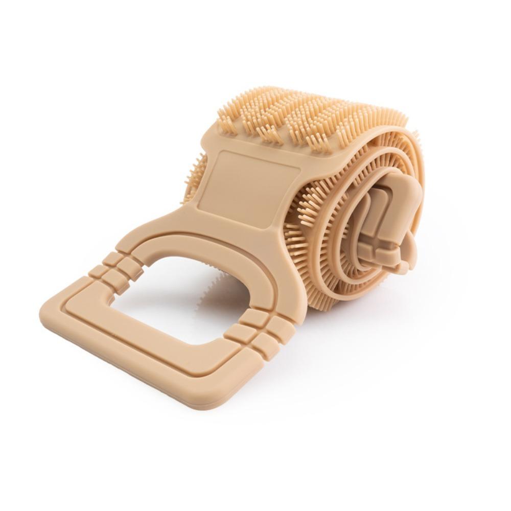 Extended Bath Scrubber Belt Double-sided Back Exfoliator Silicone Back Scrubber Towel Dead Skin