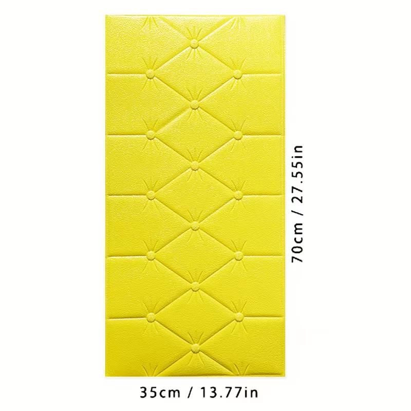 Tatami anti-collision soft foam pad 3D wall sticker wallpaper self-adhesive thick children's bedroom living room wall pad