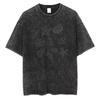 Vintage Washed Cotton TShirt Men Sea Shells Starfish Graphic Tee Coastal Aesthetic Retro Acid Wash Streetwear Loose Fit Top