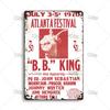 DORA Tin Sign MISES KING OF THE BLUES BB King Metal Poster Classic Metal Sign Wall Plate Home Garden Cafe Industrial Decor Old Metal Plaque