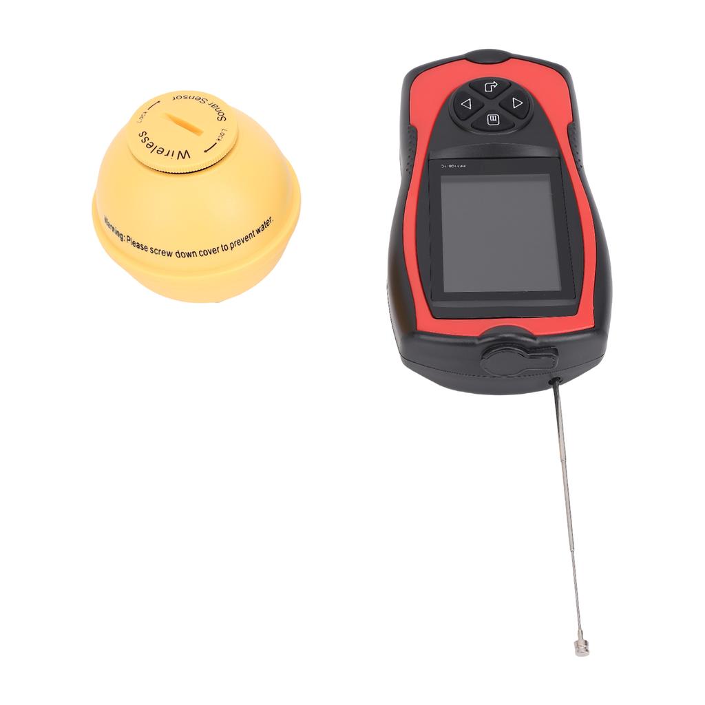 Portable Fish Finder Transducer Sonar Sensor LCD Screen Echo Sounder with Fish Attractive Lamp FF1108 1CWLA