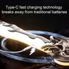 Folding Double Edged Swords Rechargeable LED Light Swords Toy Interactive Multiplayer Battle Toy