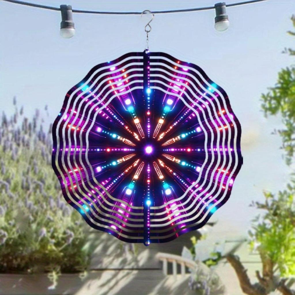 10 Inch Hanging Wind Chime with 360 Degree Hook Spinning Art Decor for Garden Courtyard Spring Summer Outdoor Decoration Classic Gift Idea