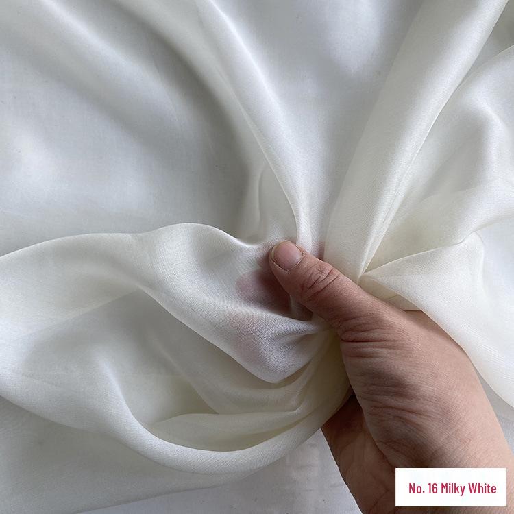 Chiffon di Vera Seta Largo 6 mm: Tessuto di Seta di Gelso Trasparente per Foulard, Vestiti Estivi e Abiti da Sera
